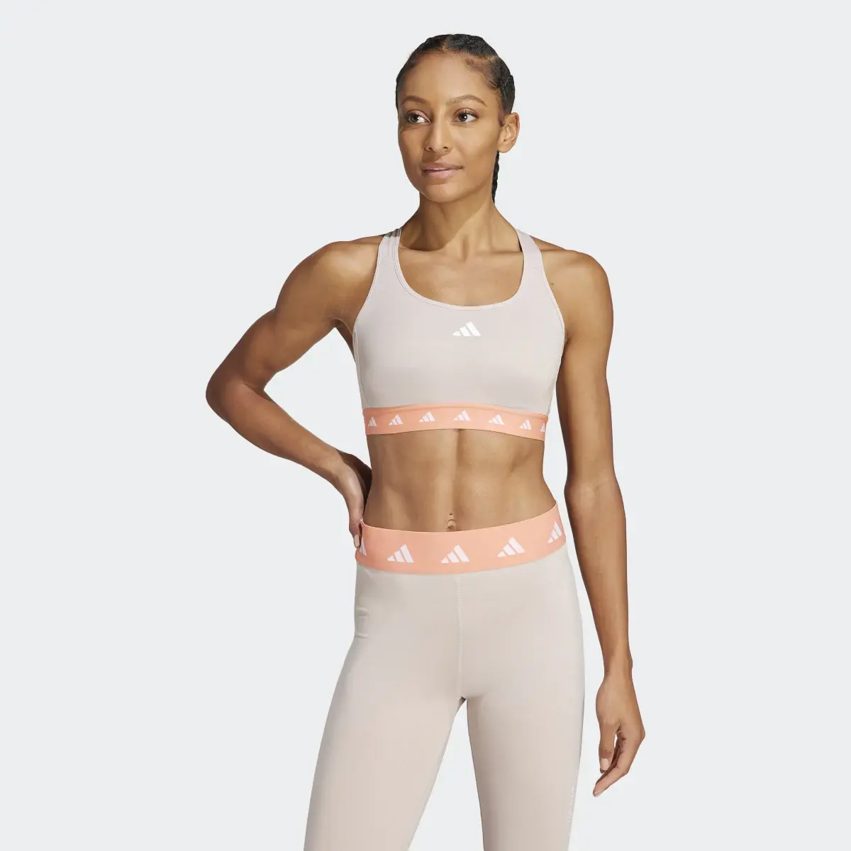 Adidas Reggiseno sportivo Powerreact Training Medium-Support Techfit. 2