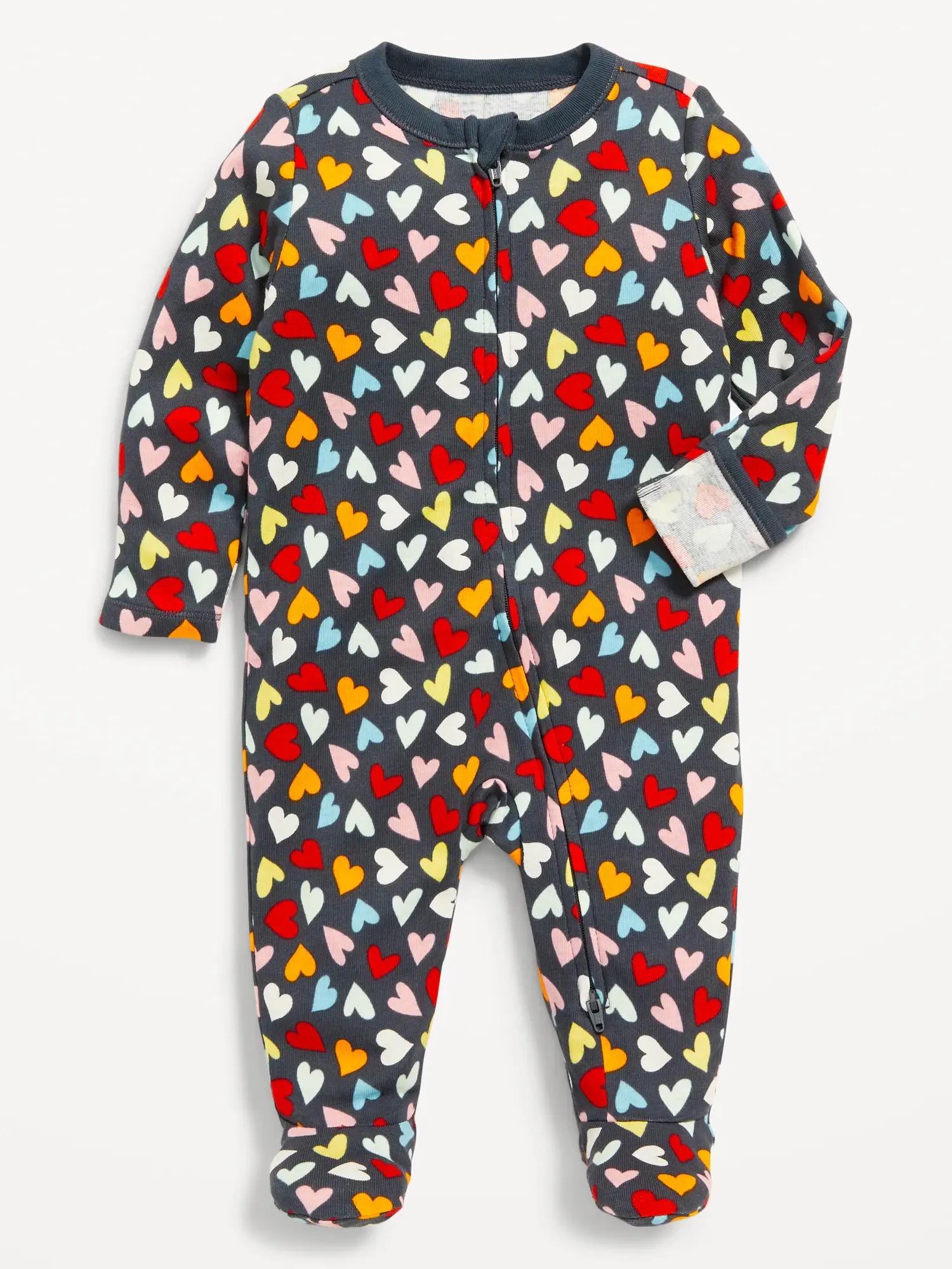 Old Navy Unisex Sleep & Play 2-Way-Zip Footed One-Piece for Baby multi. 1