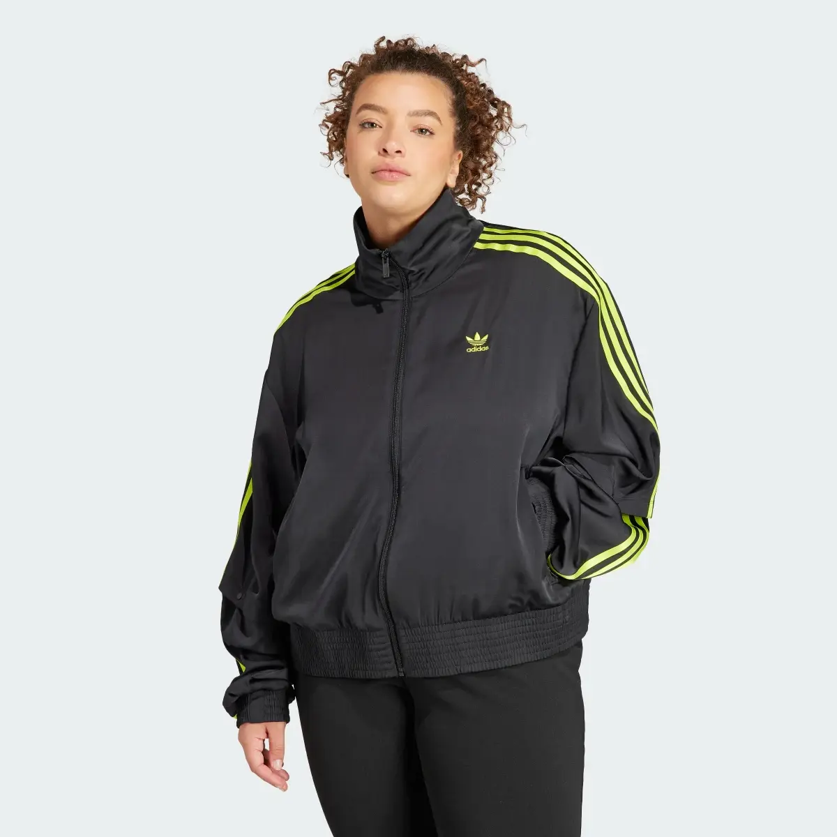 Adidas Chamarra deportiva Satin Firebird (Talla grande). 2