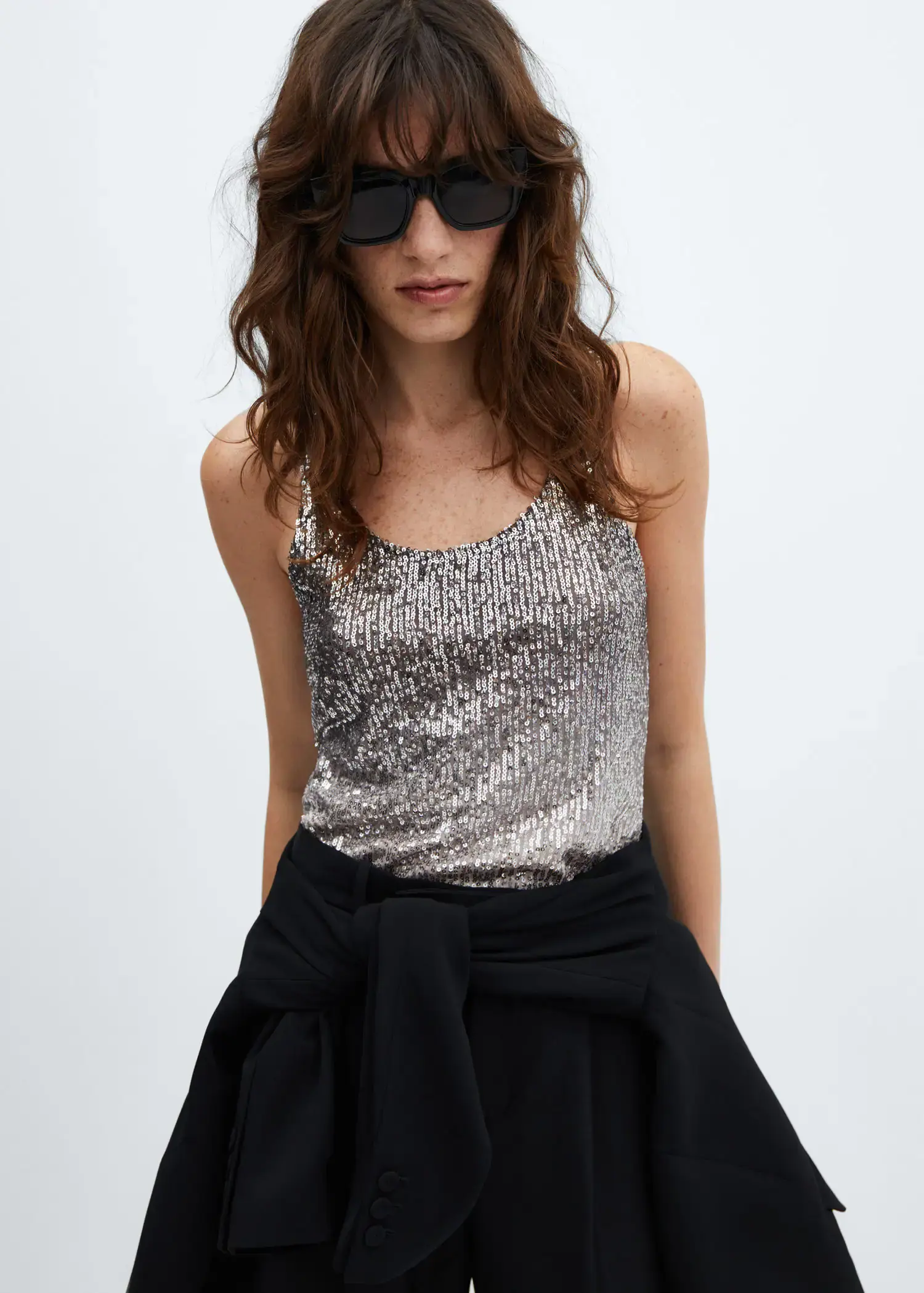 Mango Sequined strap top. 2