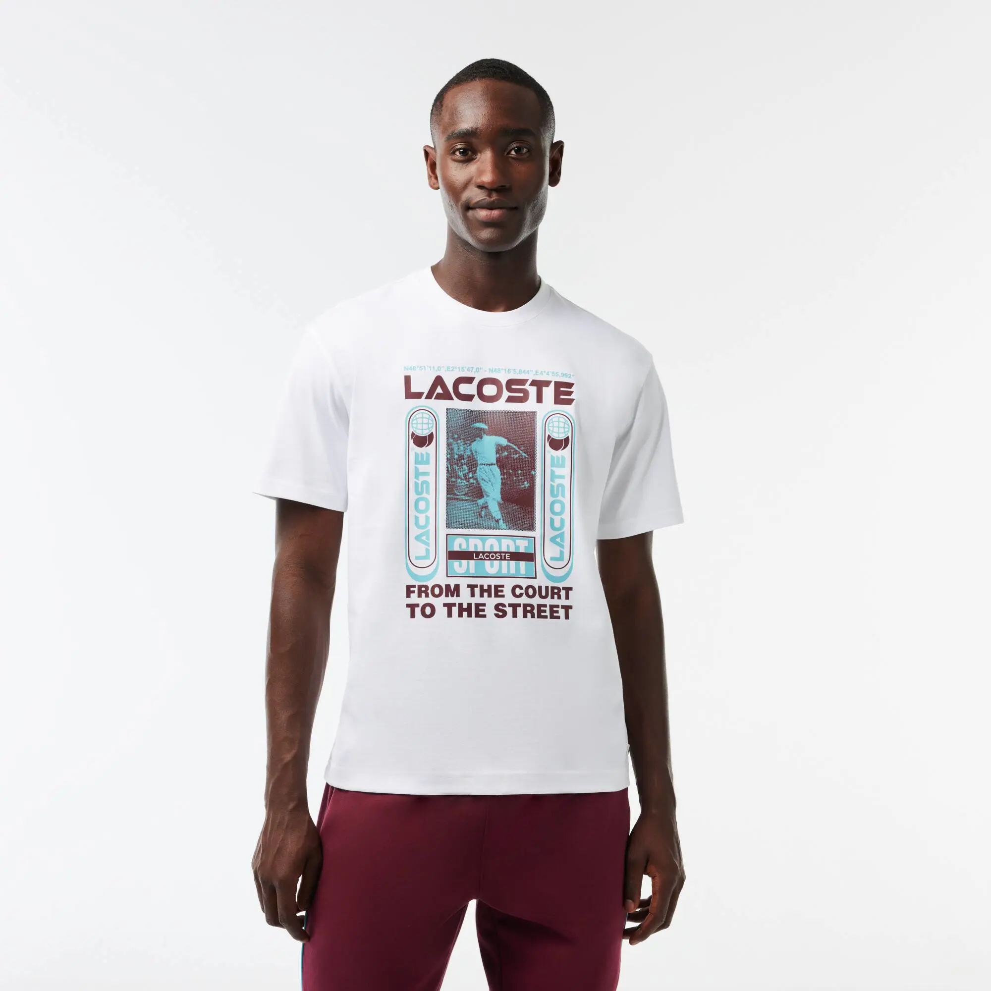Lacoste Unisex Relaxed Fit René Lacoste Print T-Shirt. 1 Lacoste Unisex Relaxed Fit René Lacoste Print T-Shirt. 1