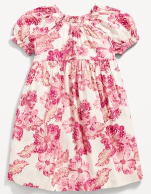 Matching Puff-Sleeve Floral-Print Fit & Flare Dress for Toddler Girls multi