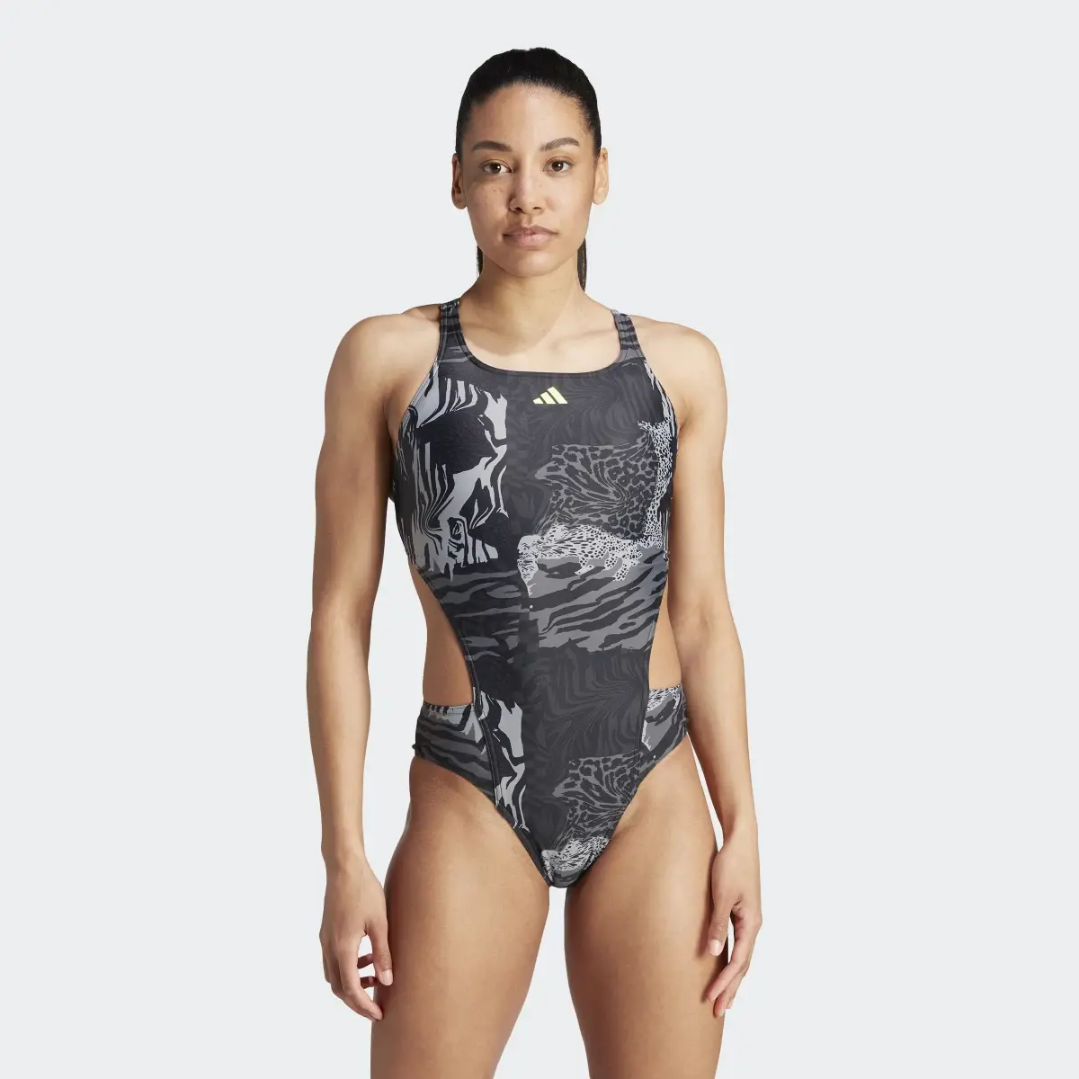 Adidas Maillot de bain à imprimé graphique intégral. 2