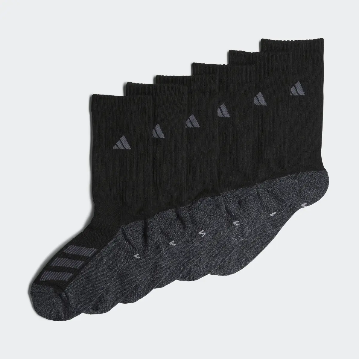 Adidas Cushioned Angle Stripe Crew Socks 6 Pairs. 2