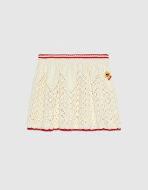 Children's open knit cotton skirt