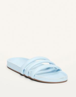Faux-Leather Strappy Sandals for Girls blue