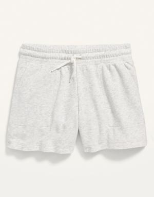 Vintage Drawstring Shorts for Girls gray