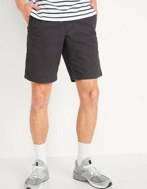 Straight Lived-In Khaki Non-Stretch Shorts for Men - 9-inch inseam