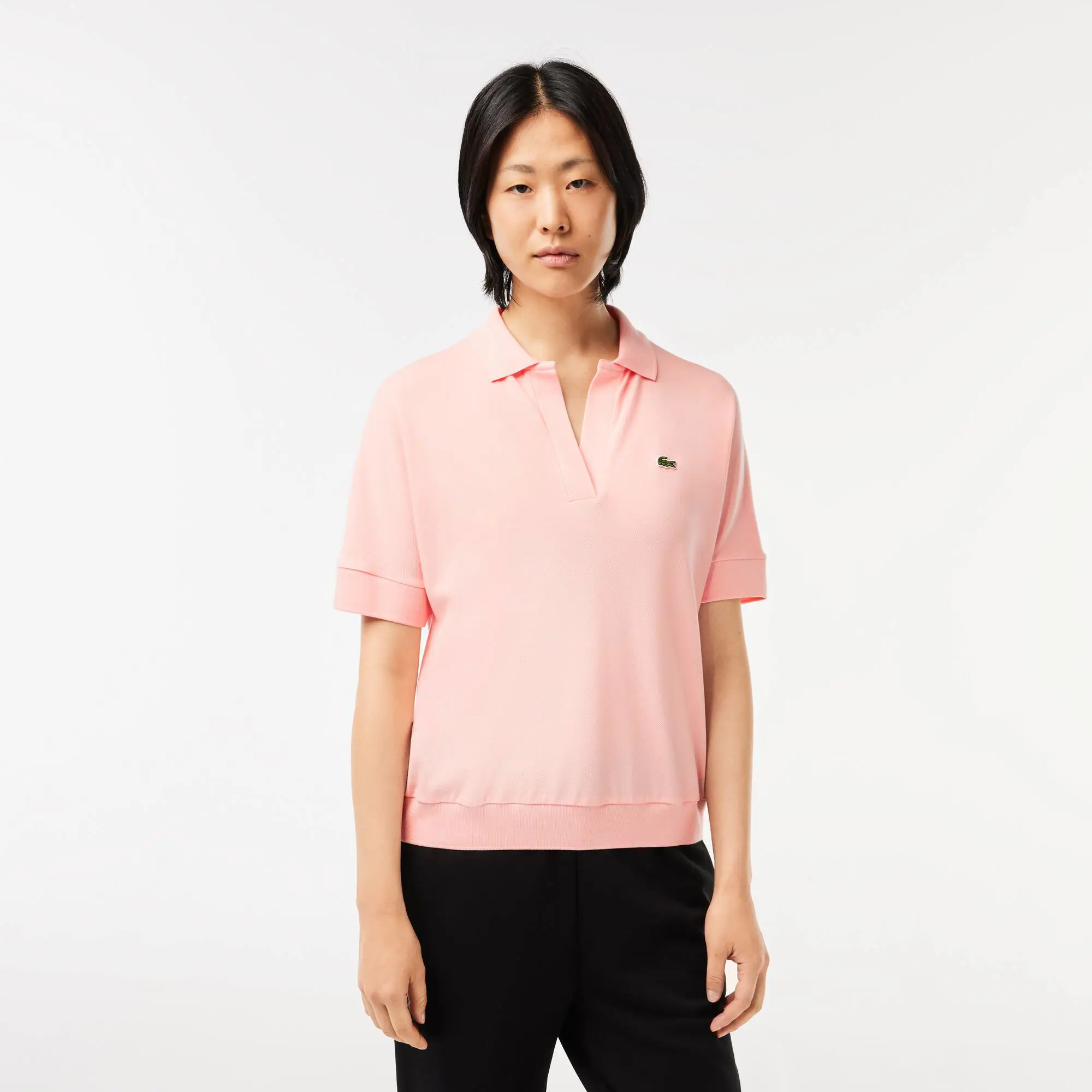Lacoste Women's Lacoste Flowy Piqué Polo Shirt. 1