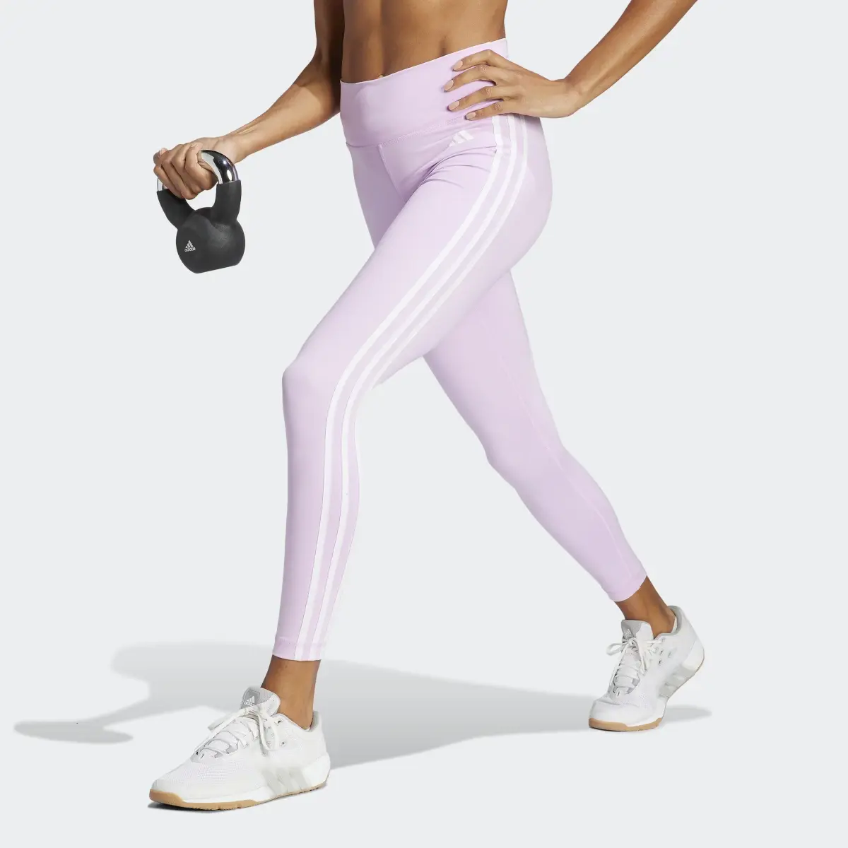 Adidas Train Essentials 3-Stripes High-Waisted 7/8 Leggings. 1