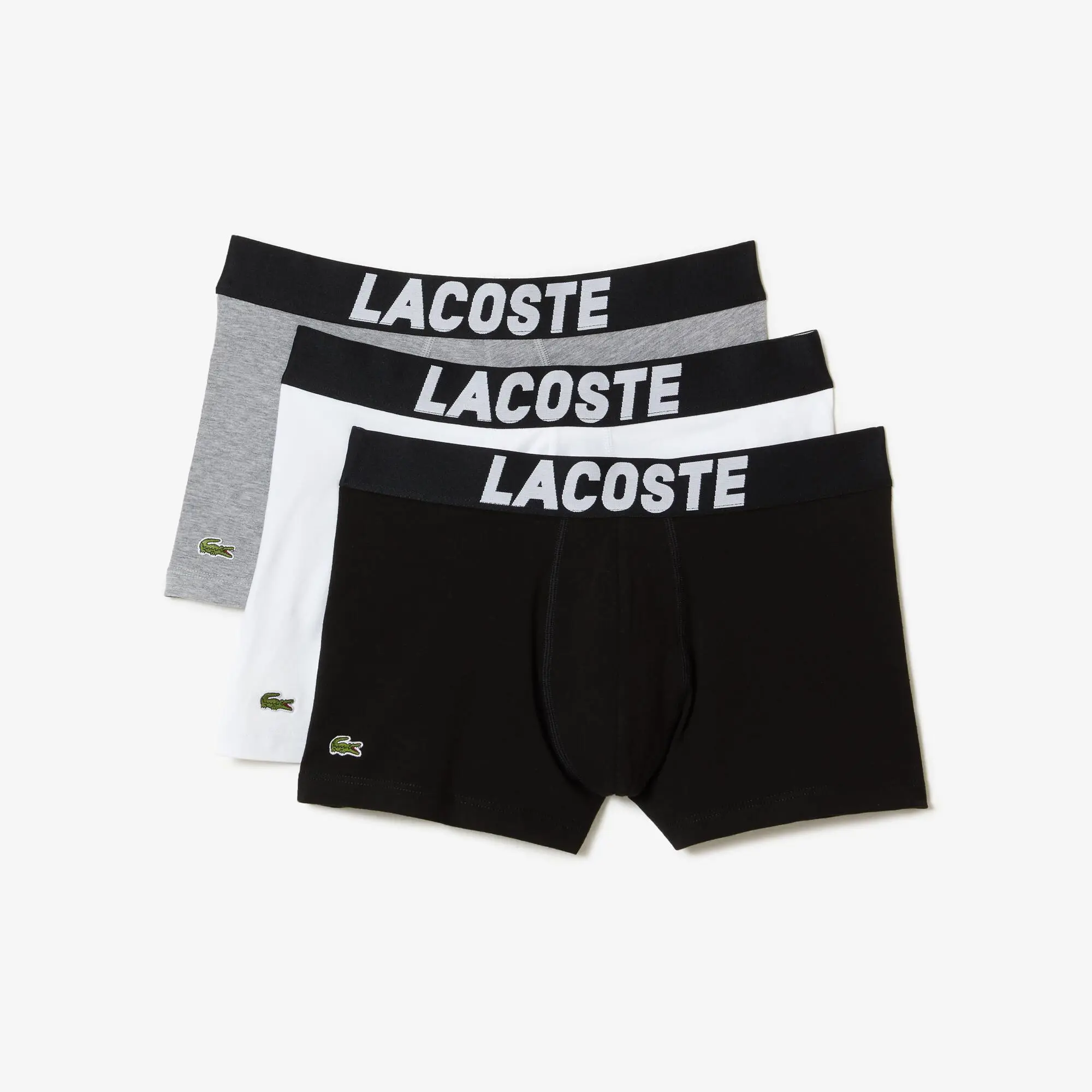 Lacoste Pack de três boxers em malha com marca Lacoste para homem. 2