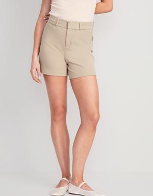Old Navy High-Waisted Pixie Trouser Shorts -- 5-inch inseam brown