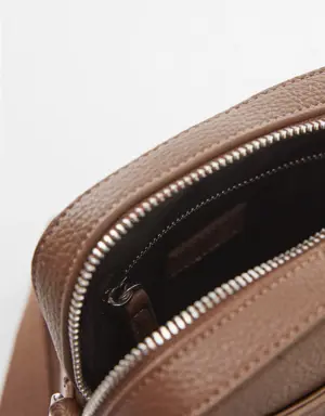 Leather-effect shoulder bag