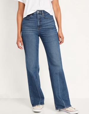 Extra High-Waisted Sky-Hi Wide-Leg Jeans for Women blue