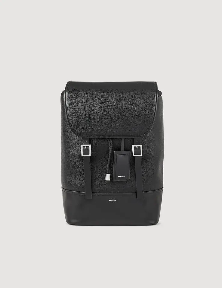 Sandro Canvas and leather backpack. 1