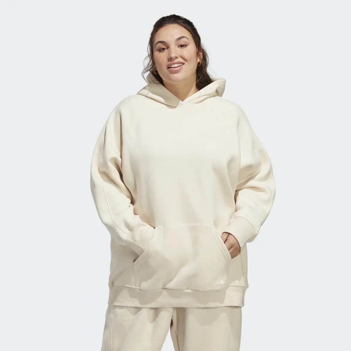 Adidas ALL SZN Fleece Boyfriend Hoodie (Plus Size). 2