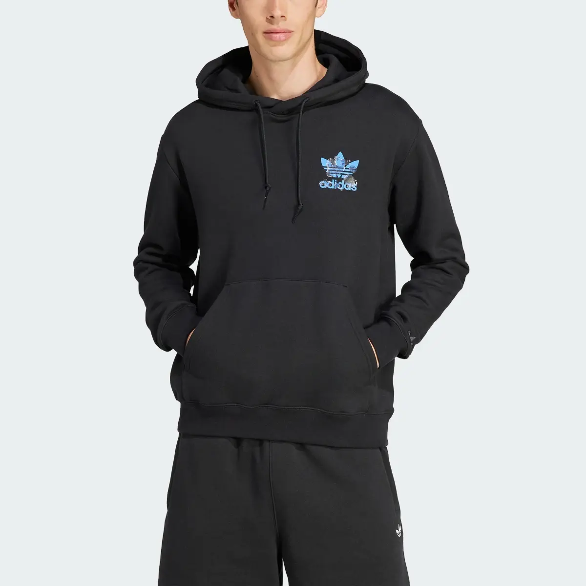 Adidas Graphic Liquid Trefoil Hoodie. 1