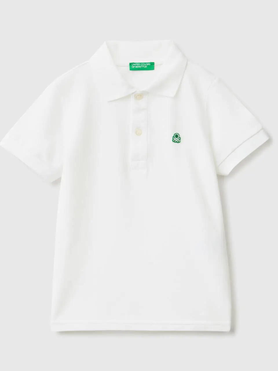 Benetton short sleeve polo in organic cotton. 1