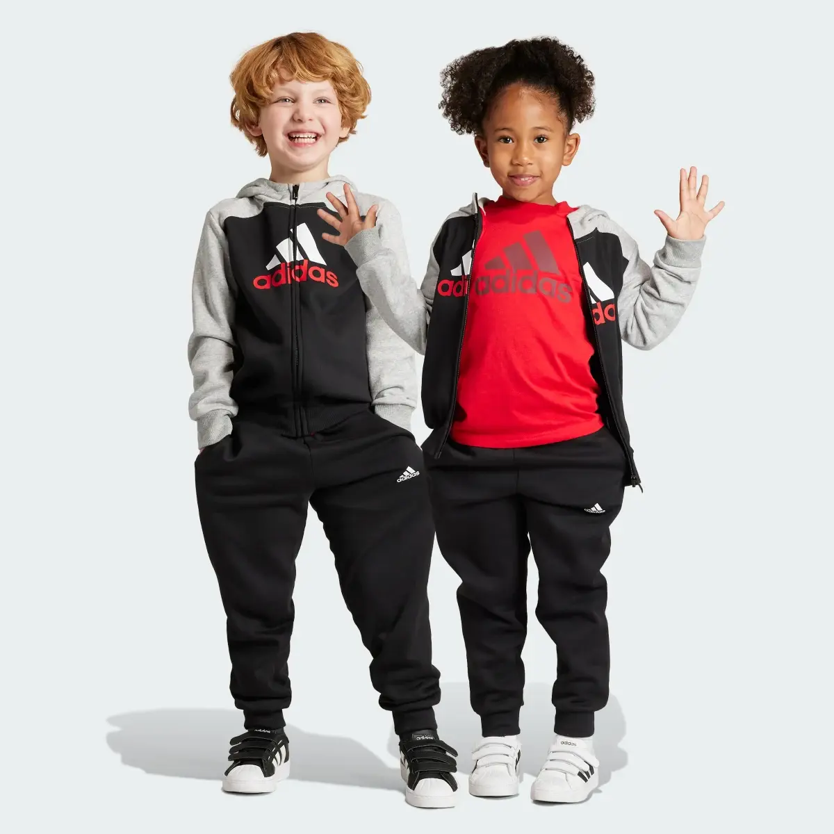 Adidas Essentials Big Logo Fleece Track Suit Kids. 1