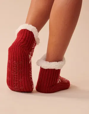 Winter Print Knitted Socks