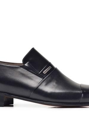 Hakiki Deri Siyah Klasik Loafer Kösele Erkek Ayakkabı -75583-