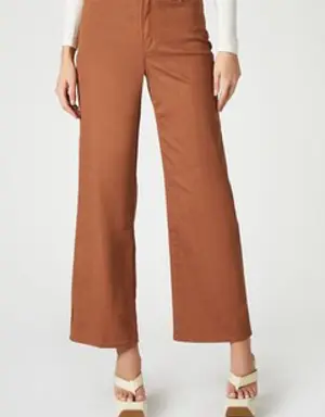 Forever 21 High Rise Straight Jeans Brown