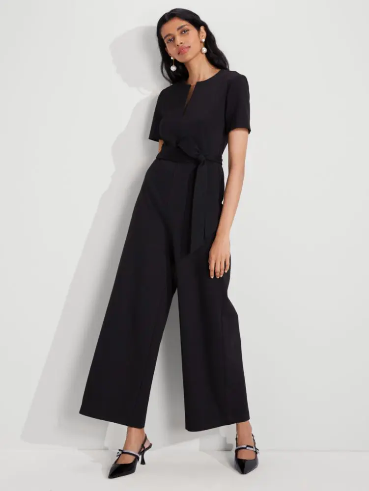 Kate Spade Ponte Split-neck Jumpsuit. 1