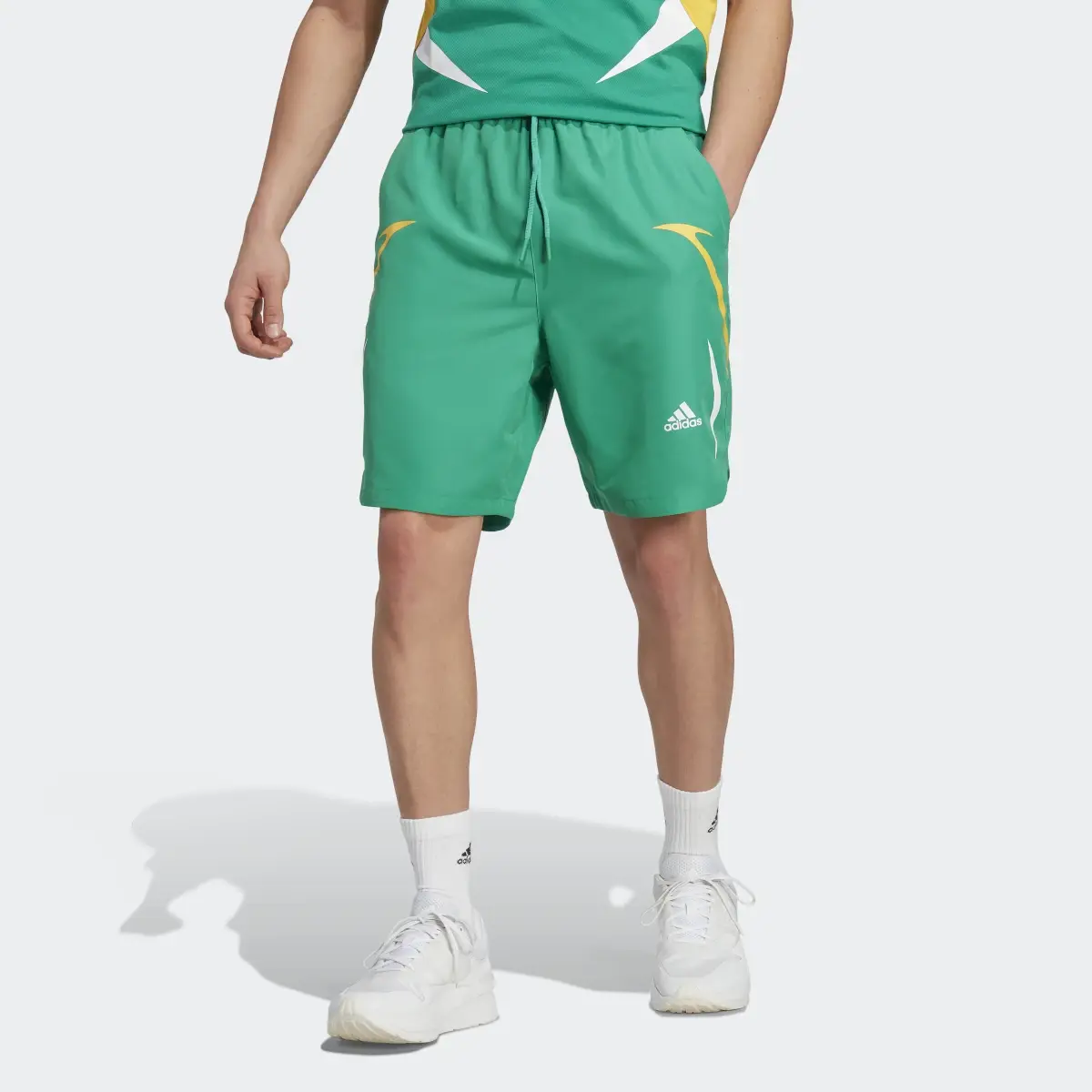 Adidas Short en toile colorblock. 1