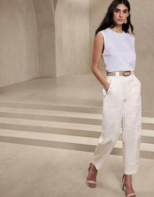 The Barrel Pant white