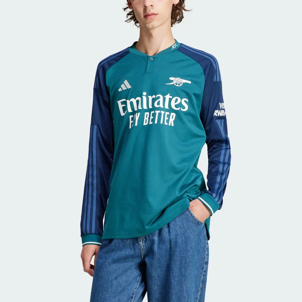 Adidas Arsenal 23/24 Long Sleeve Third Jersey. 1