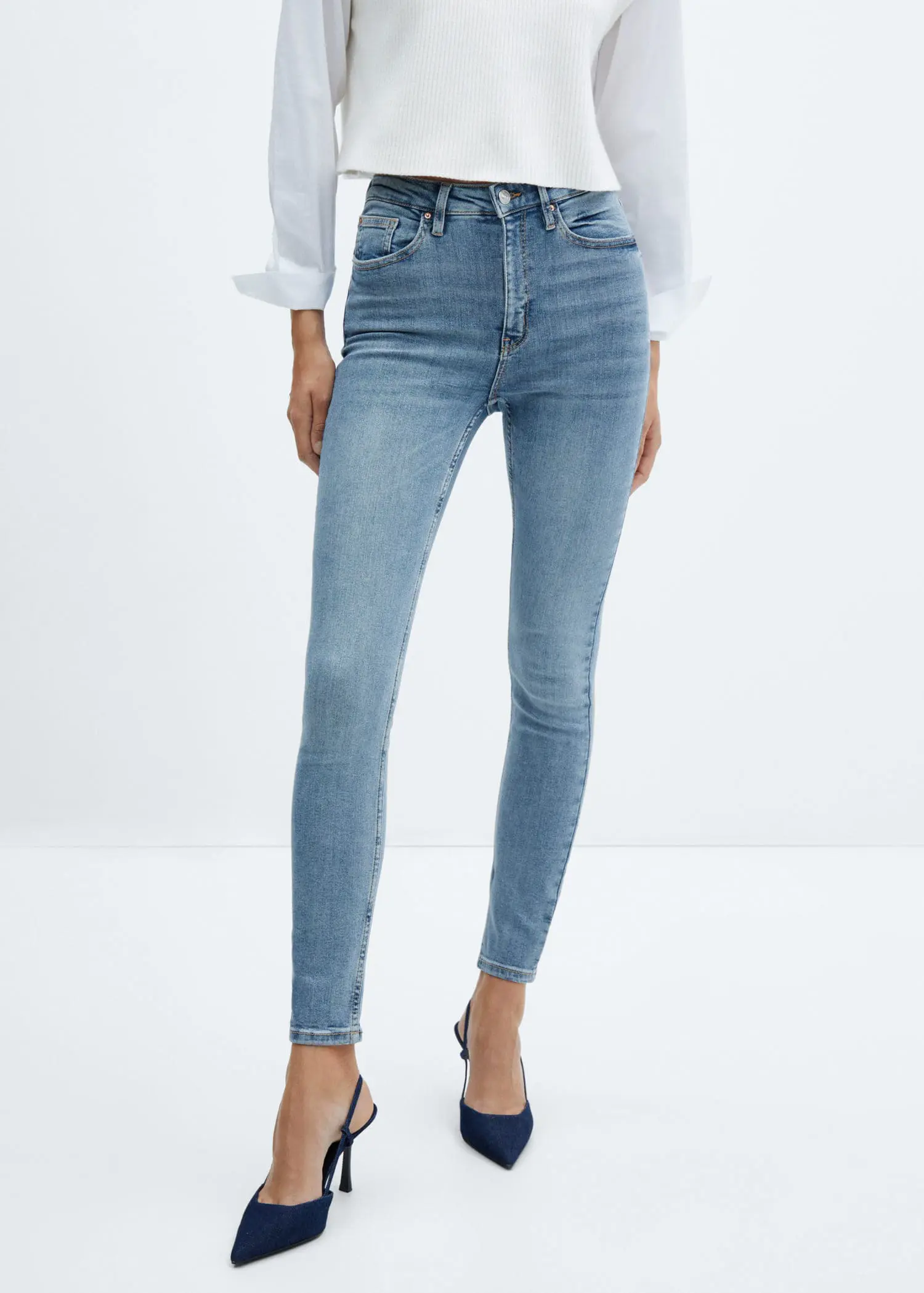 Mango High-rise skinny jeans. 2