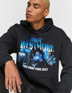 Forever 21 Mount Westmore Graphic Tour Hoodie Black/Multi