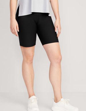 Old Navy Maternity Full Panel PowerSoft Postpartum Support Biker Shorts -- 8-inch inseam black