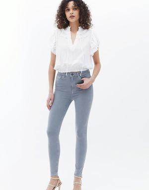 Yüksek Bel Skinny-Fit Pantolon ( TENCEL™ )