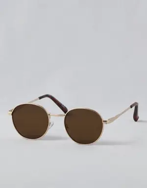 O Gold Round Sunglasses