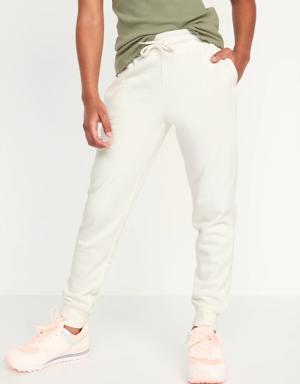 High-Waisted French Terry Jogger Sweatpants for Girls white