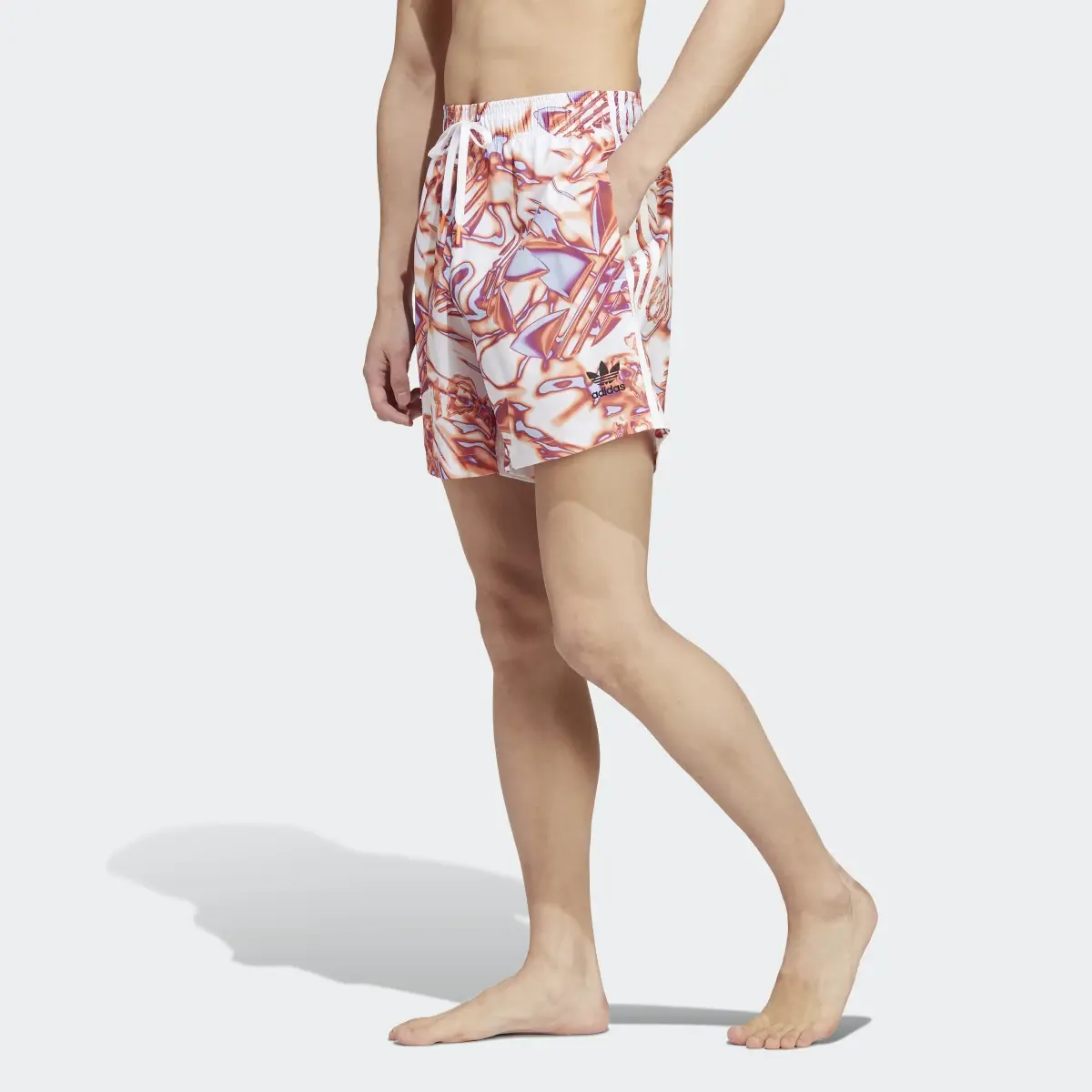 Adidas Allover Print Swim Shorts. 1