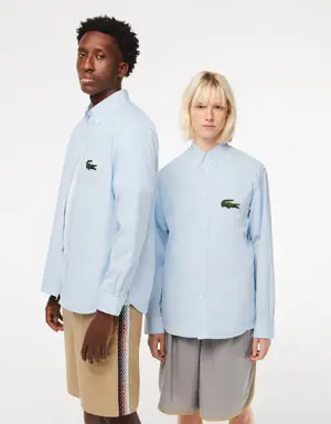 Lacoste Unisex Baumwoll-Hemd mit großem Krokodil