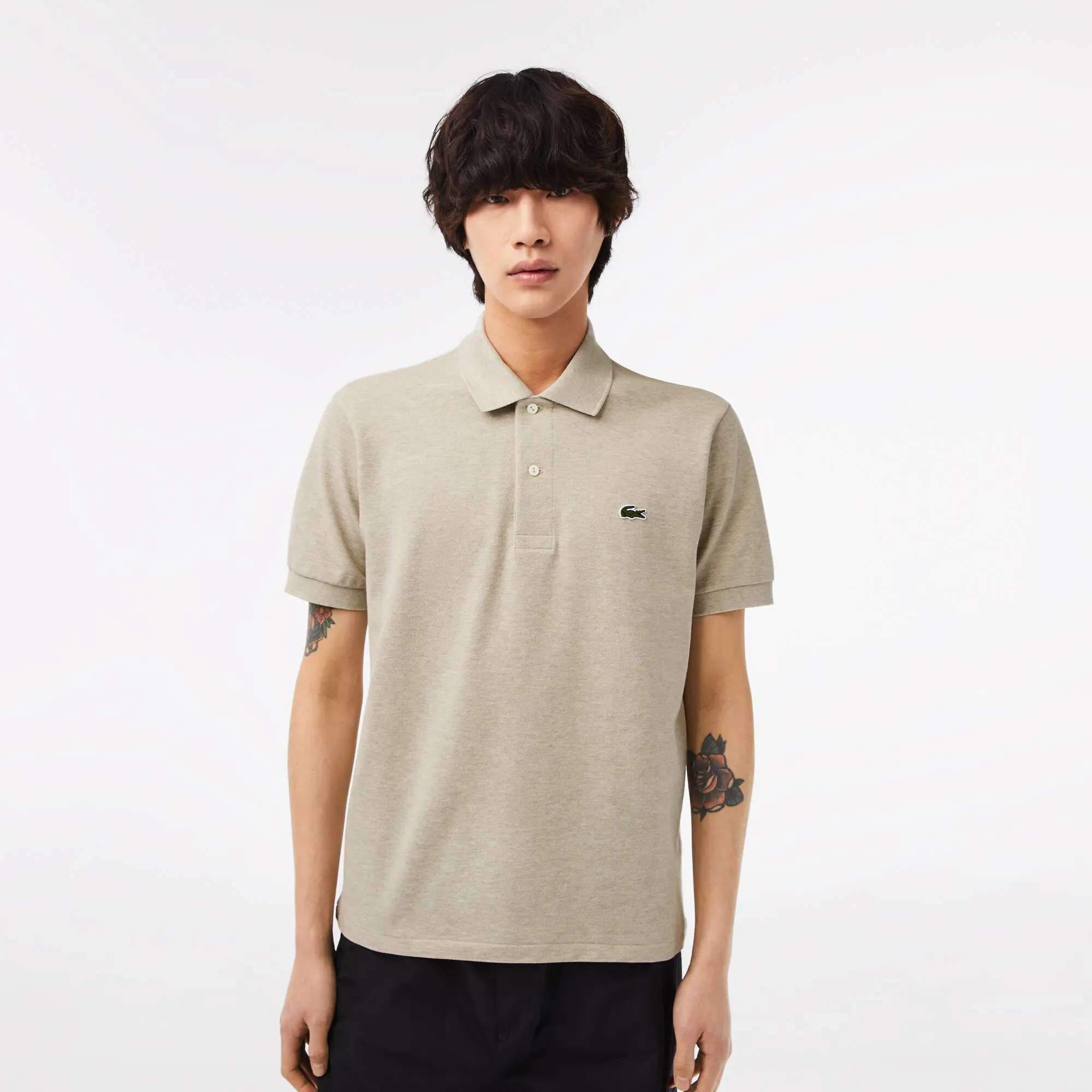 Lacoste Original L.12.12 Heathered Poloshirt. 1