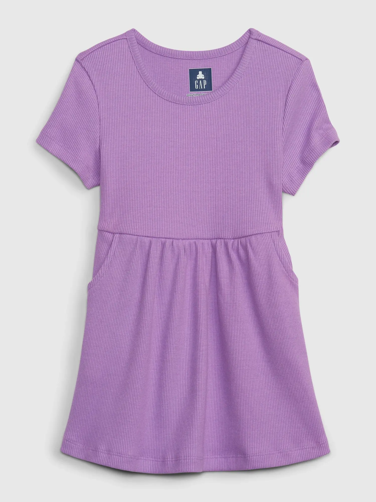 Gap Toddler Organic Cotton Mix and Match Skater Dress purple. 1
