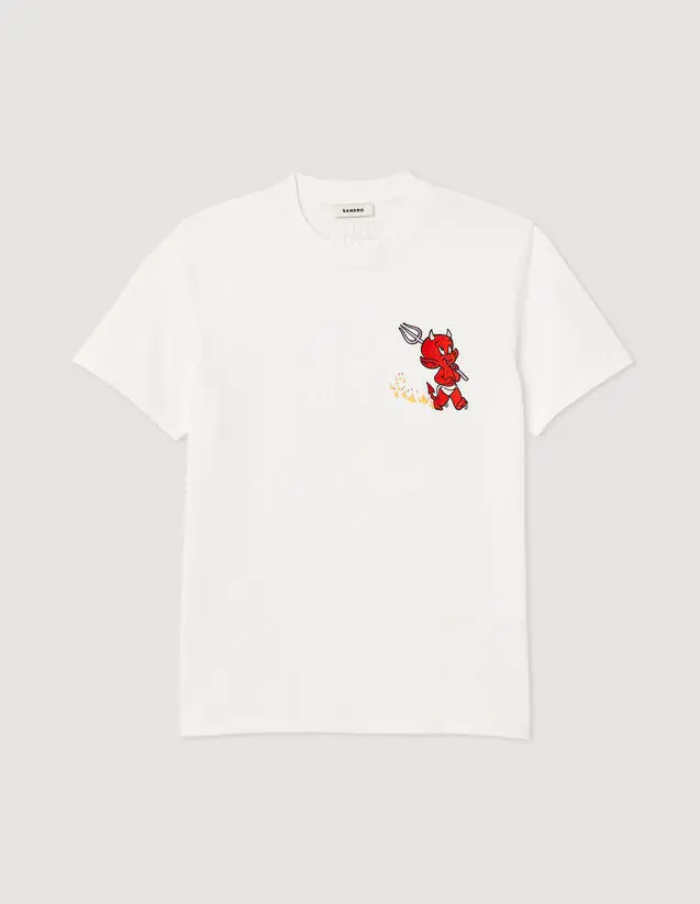 Sandro Organic cotton Hot Stuff T-shirt. 2