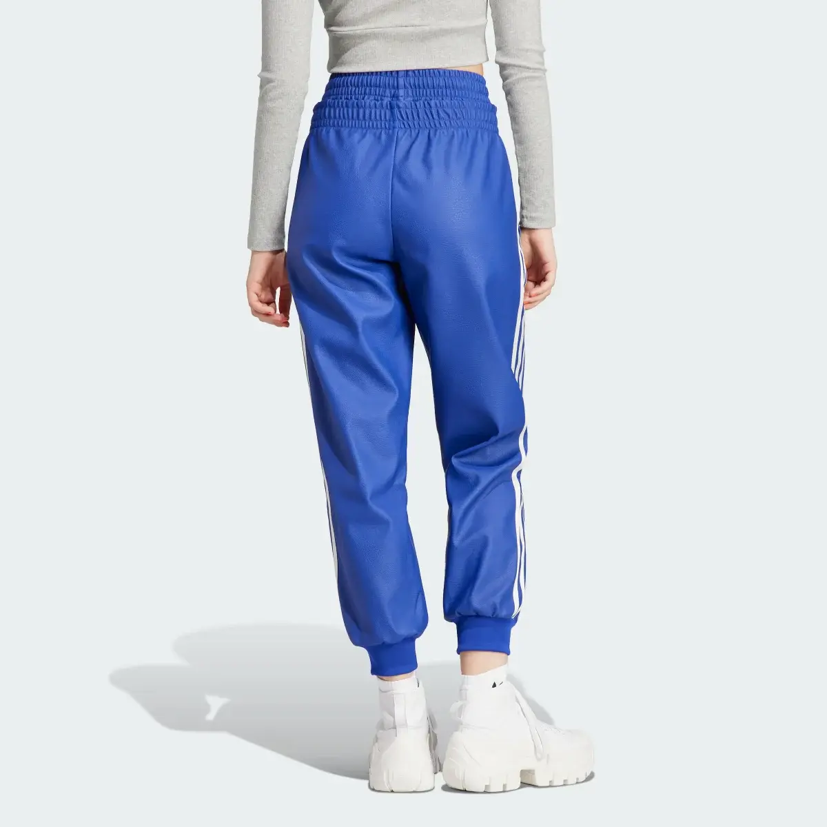 Adidas Faux Leather SST Track Pants. 2