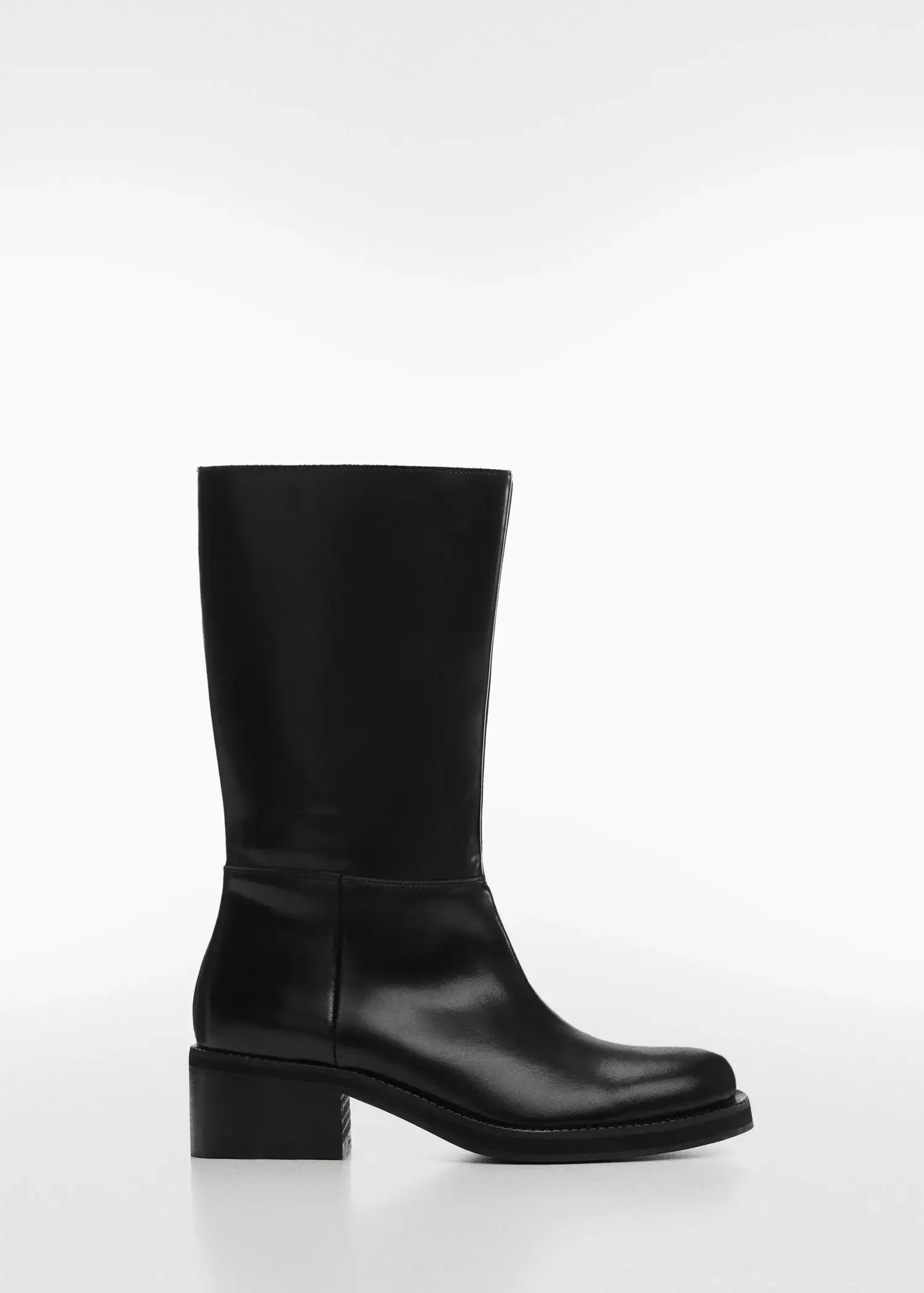 Mango Leather boots with zipper closure. 2