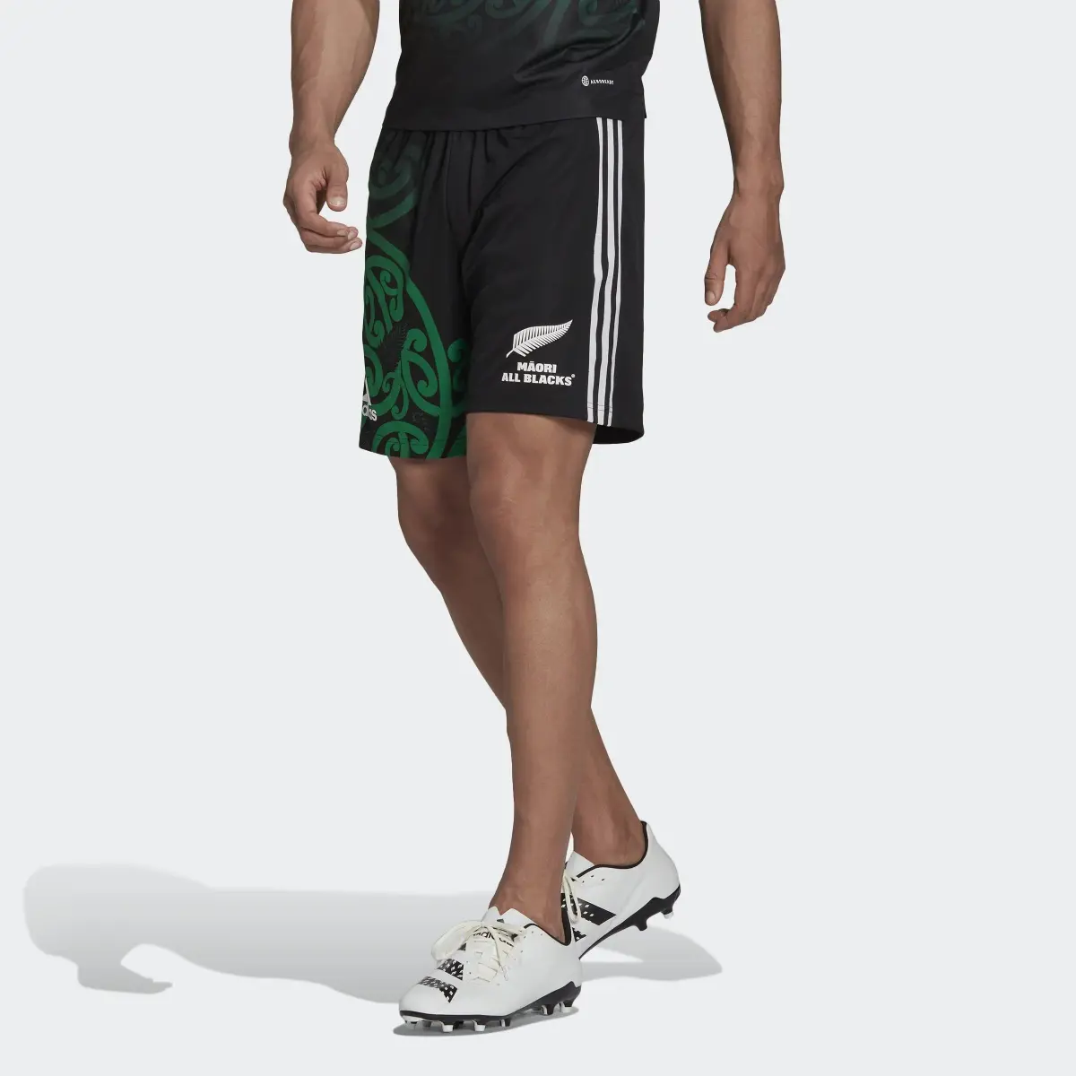 Adidas Maori All Blacks Rugby Gym Shorts. 1