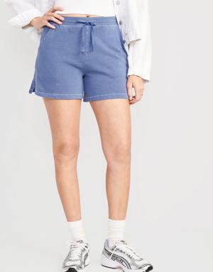 Extra High-Waisted Vintage Shorts for Women -- 5-inch inseam blue