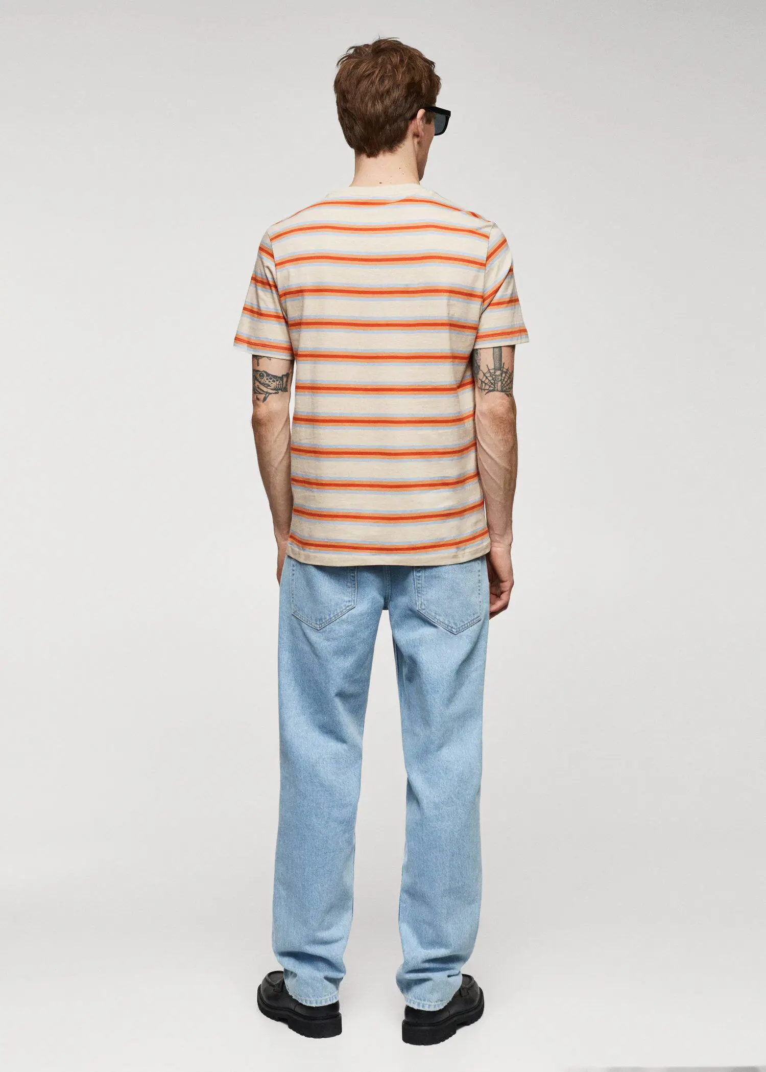 Mango Striped 100% cotton t-shirt. 3