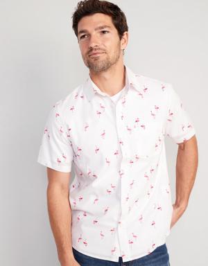 Old Navy Everyday Short-Sleeve Shirt for Men pink