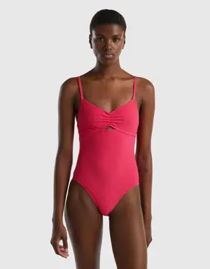 one-piece terry-look swimsuit in econyl®
