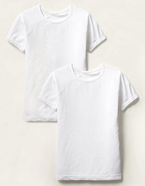 Girl Power Up Seamless Tee 2-Pack white