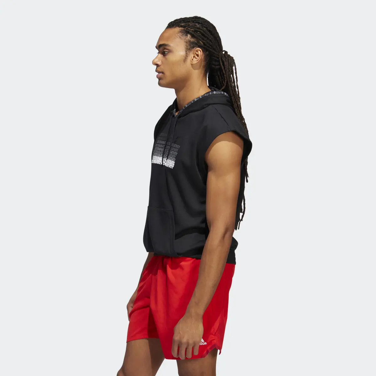Adidas Donovan Mitchell Short Sleeve Hoodie. 3